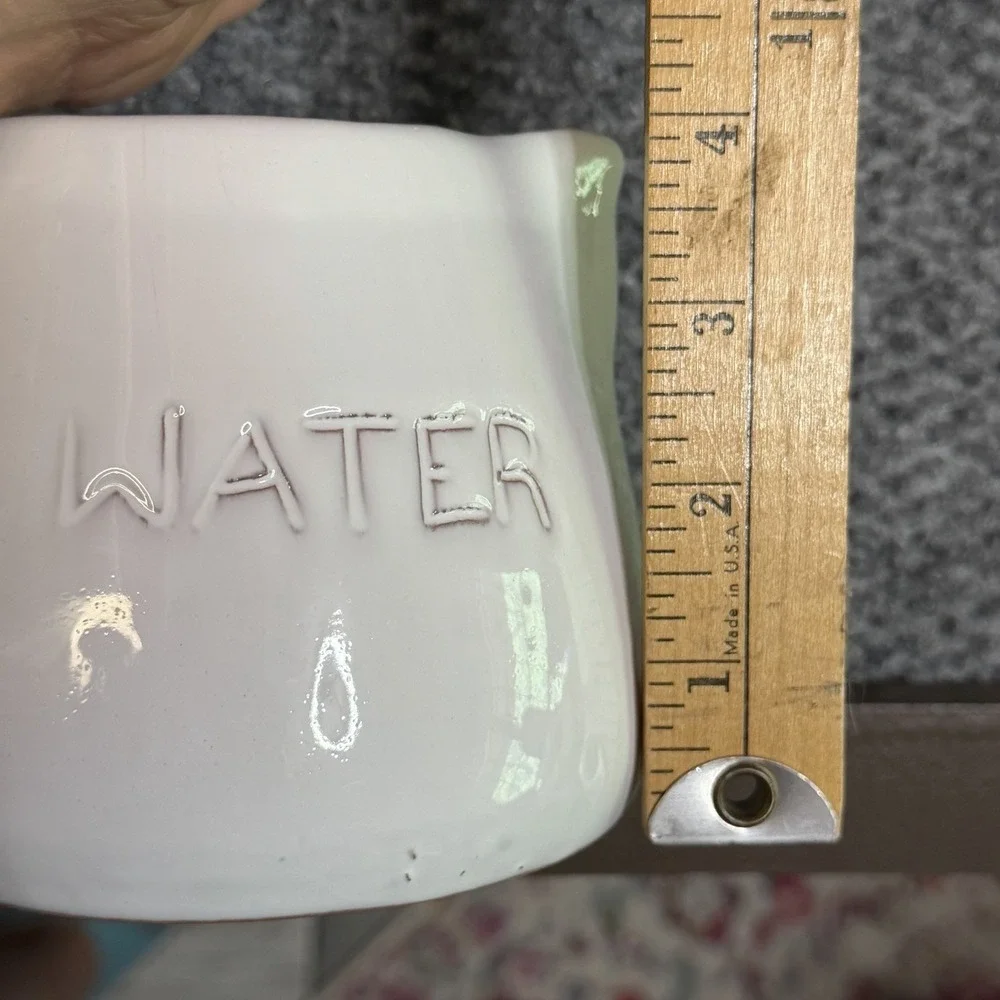 Vintage Pottery Barn Water Pitcher White. Handmade In Portugal. Small 4